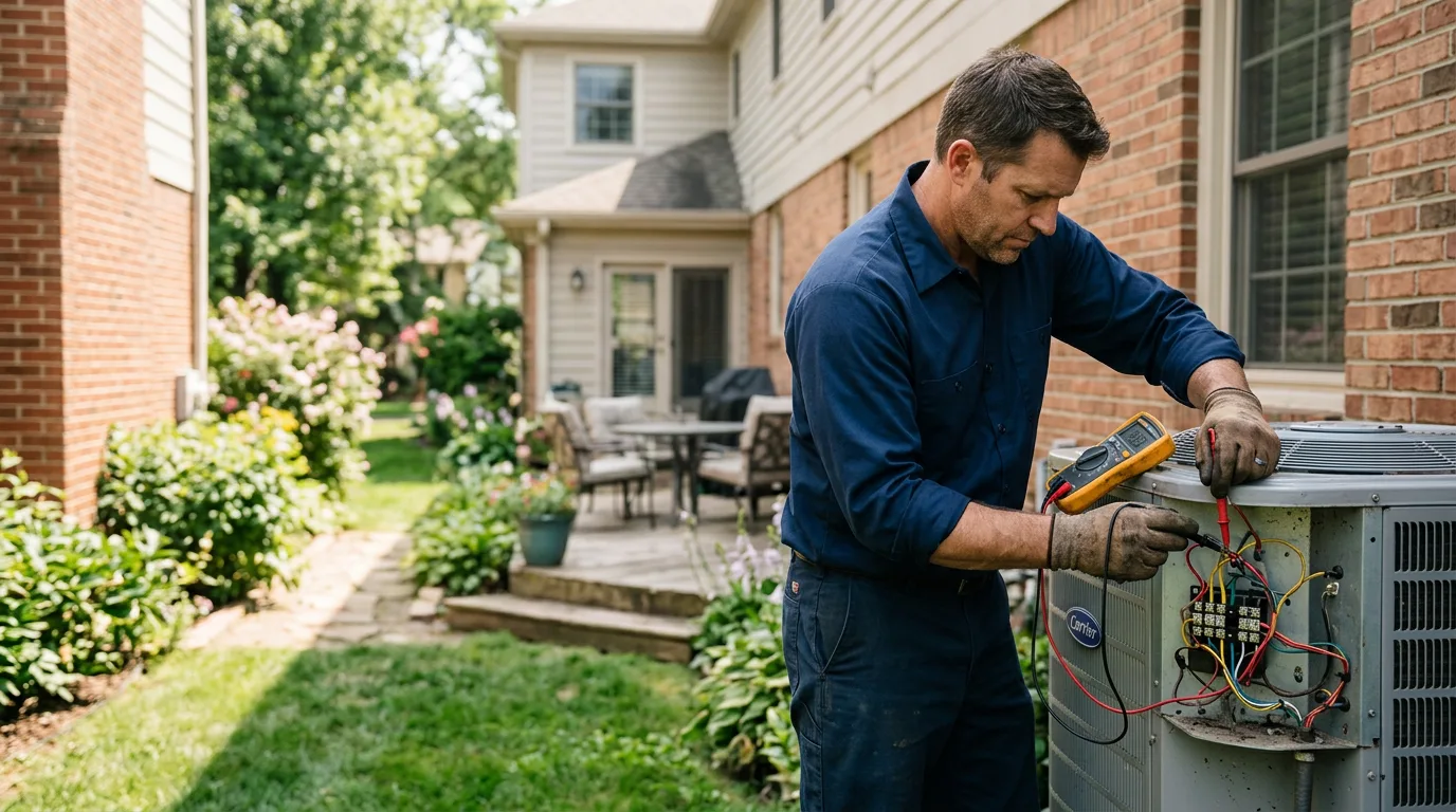 HVAC technician working near Galesburg, KS